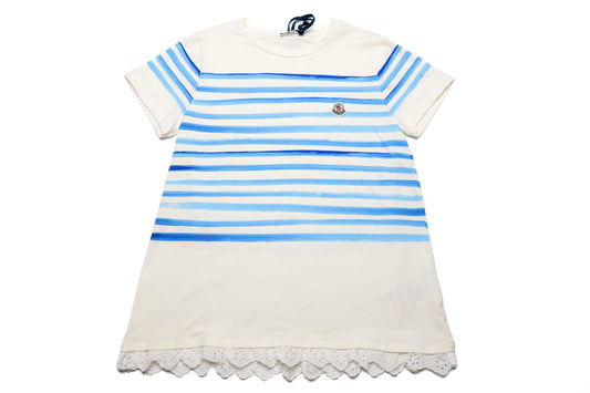 Moncler White Striped T-Shirt Girls