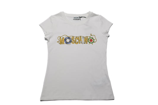 Moschino Logo T-Shirt Girls In White