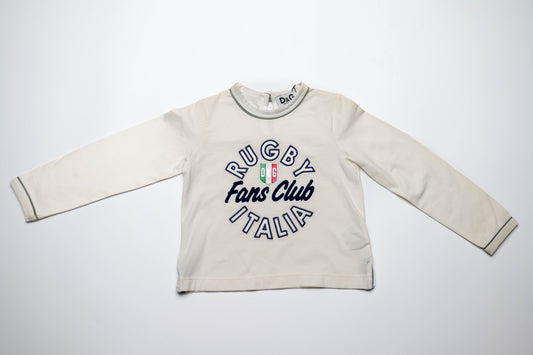 D & G Rugby Long Sleeve T-shirt In White