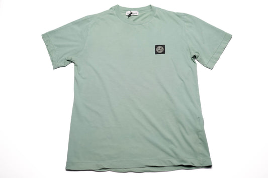 Stone Island Junior Logo Patch T-Shirt In Green