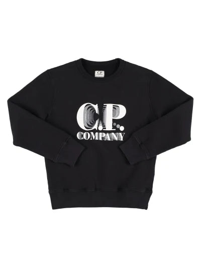 CP Company Logo Print Sweatshirt In Black