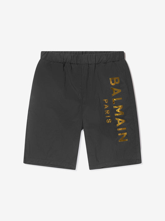 Balmain Logo Swim Shorts Black