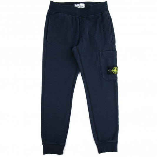 Stone Island Junior Compass-badge cotton track pants In Navy Blue