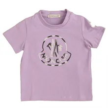 Moncler Logo T-Shirt In Lilac