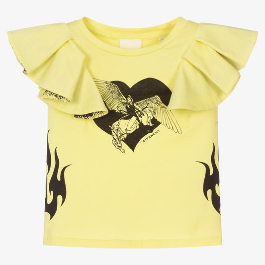 Givenchy Girls Ruffle Shirt In Yellow